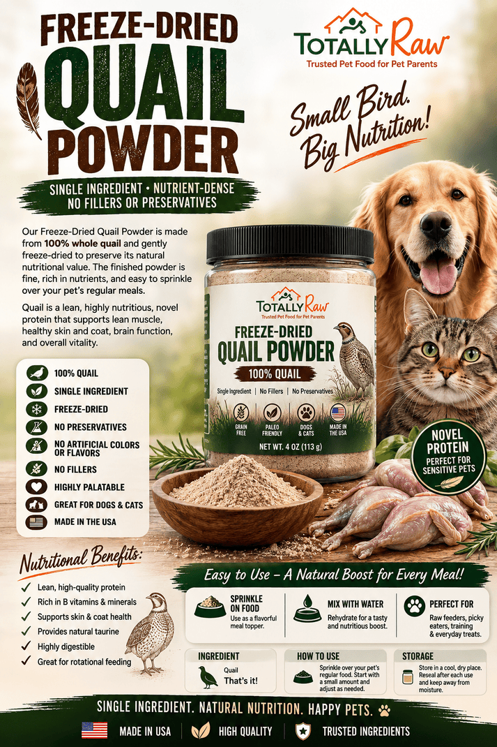 Freeze Dried Quail Egg Meal Topper - Totally Raw