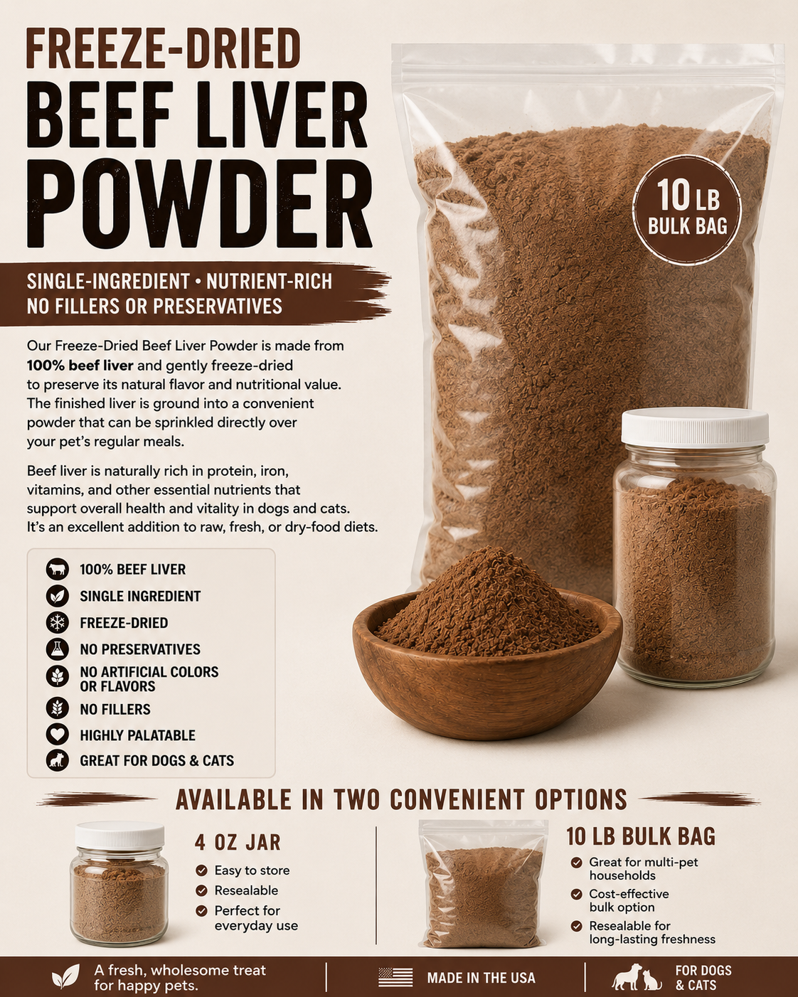 Private Label Beef Liver Powder Freeze Dried