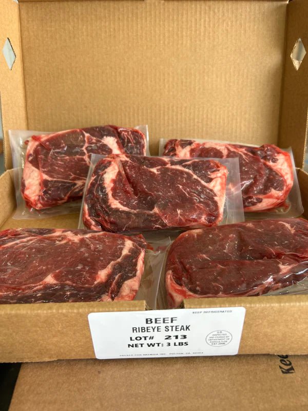 Beef Ribeye Steaks 3 lbs. - Totally Raw