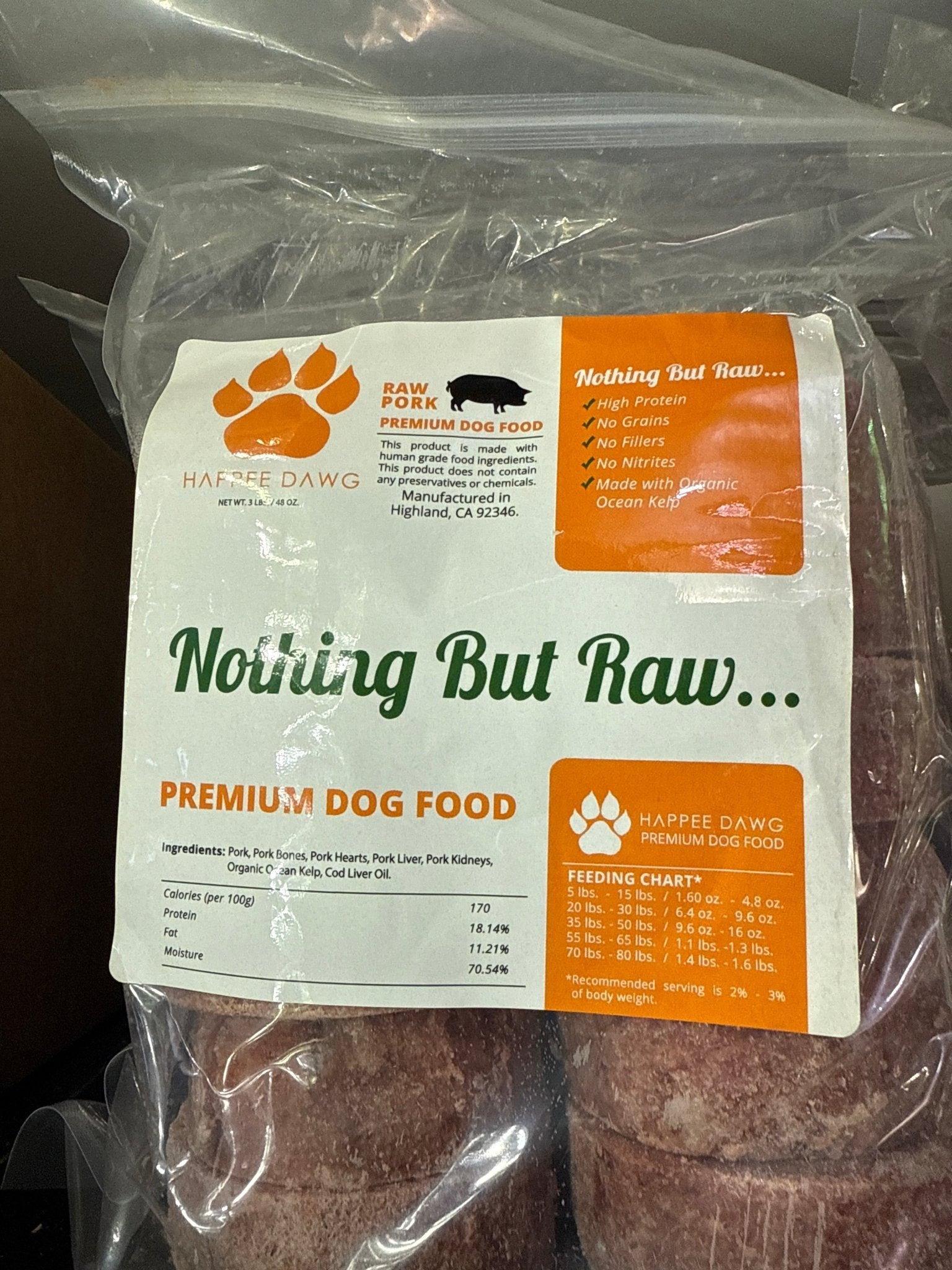 Free Range Pork Patties 3 lbs - Totally Raw