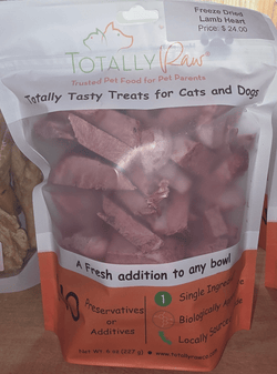 Freeze Dried Lamb Hearts 6 oz - Totally Raw