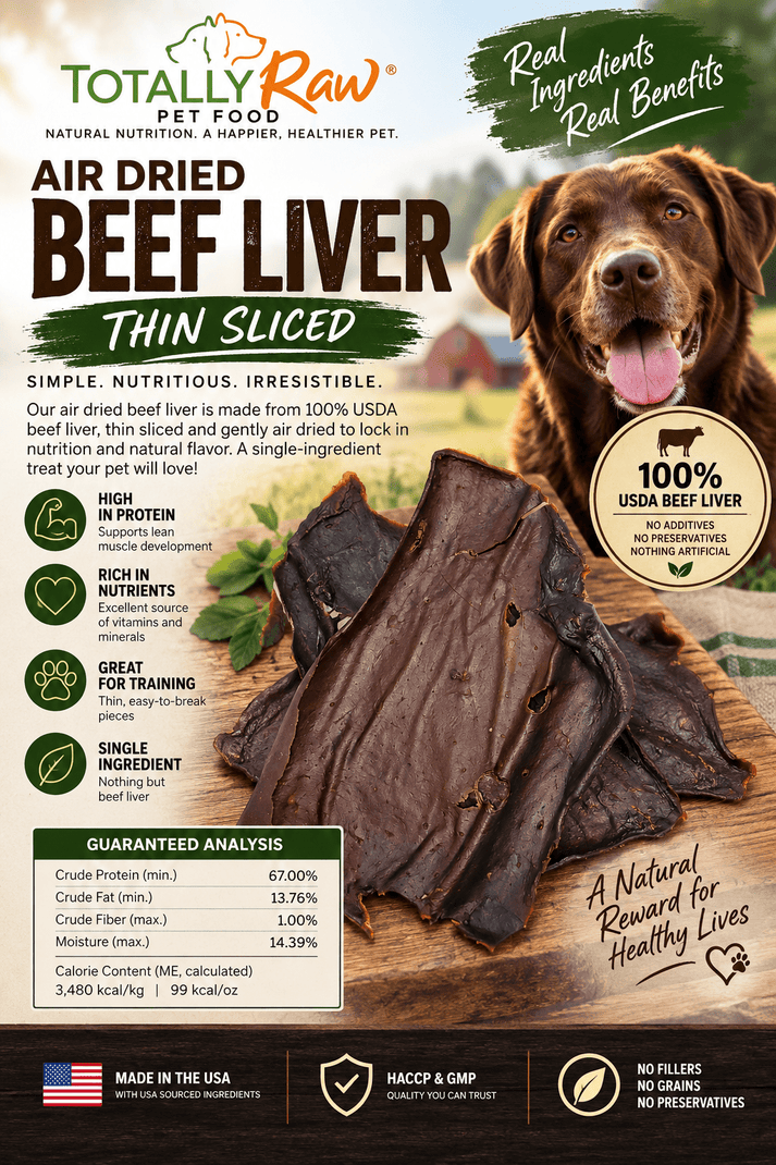 Private Label Beef Livers Sliced Air Dried - Totally Raw