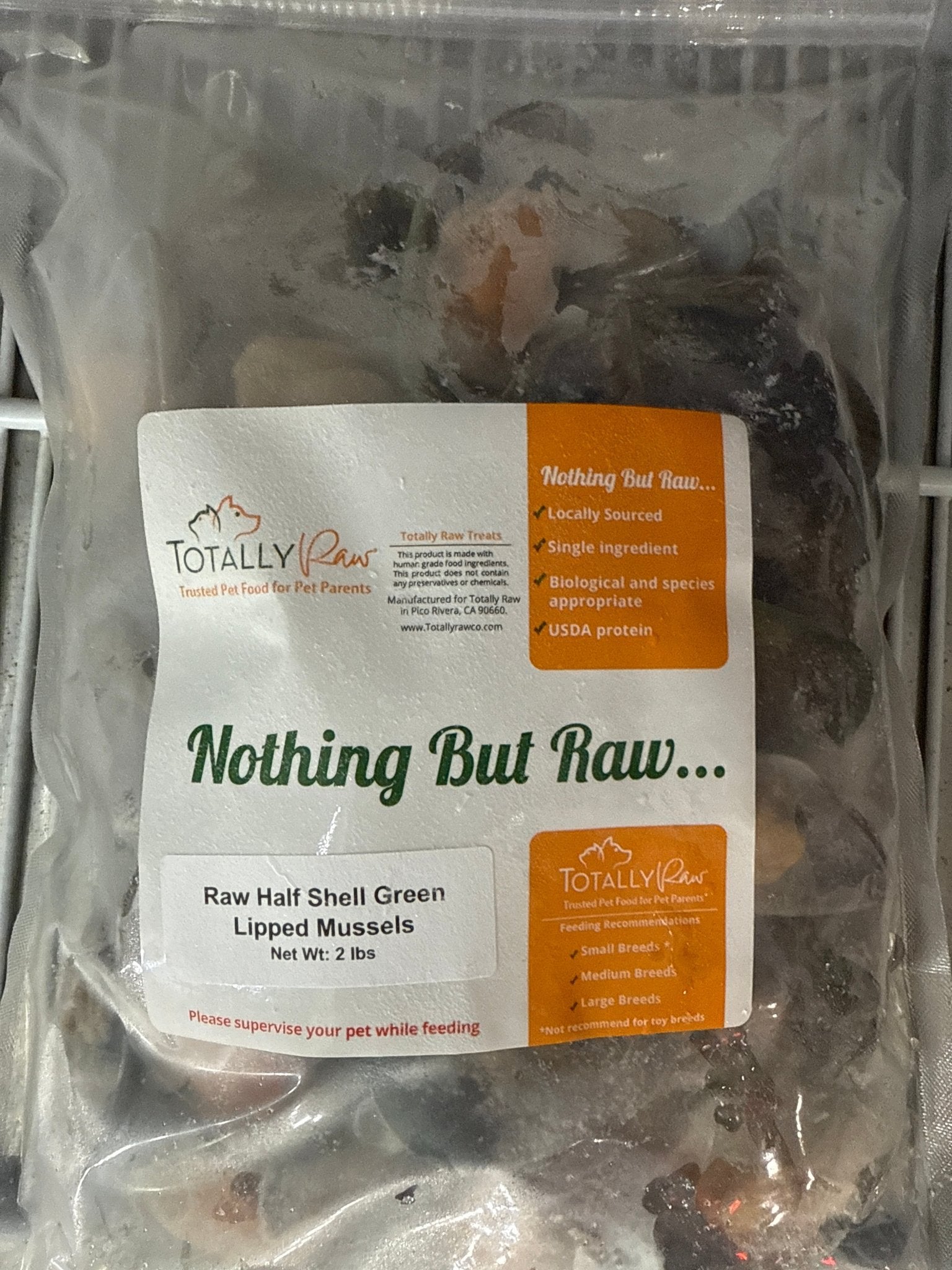 Raw Half Shell Green Lipped Mussel - Totally Raw